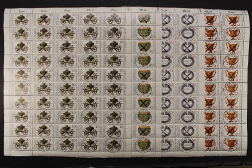Deutschland (BRD), MiNr. 897-900 Bogensatz mit Andreaskreuzen, gestempelt