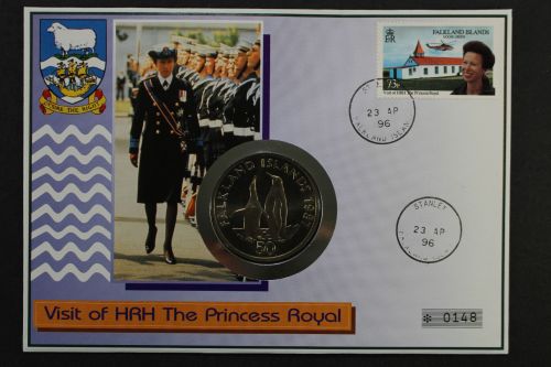 Falkland, Visit of HRH The Princess Royal, 1996, Numisbrief
