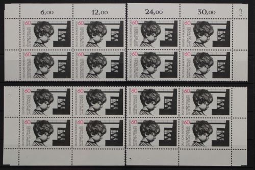 Deutschland (BRD), MiNr. 1000 Viererblock alle 4 Ecken, postfrisch