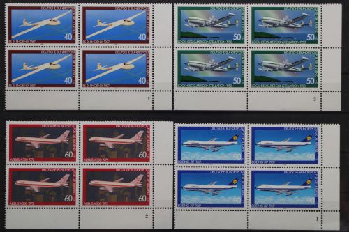 Deutschland, MiNr. 1040-1043 VB Ecke re. unten FN 1 bzw 2, postfrisch