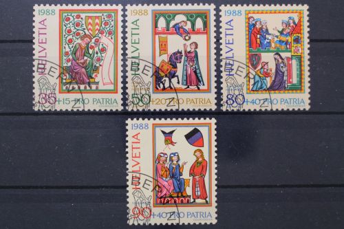 Schweiz, MiNr. 1372-1375, gestempelt