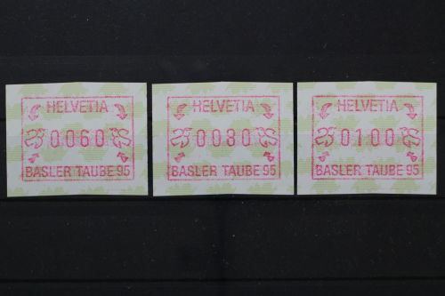 Schweiz Automaten, MiNr. 6 (60,80+100), postfrisch
