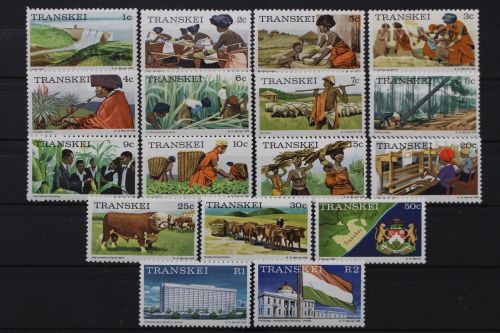 Transkei, MiNr. 1-17 A, postfrisch