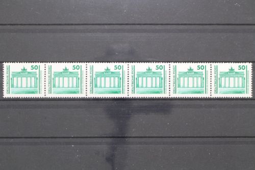 DDR, MiNr. 3346 R, 6er Streifen, ZN 0800 + 805