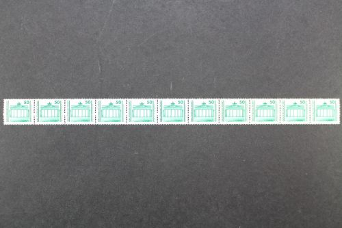 DDR, MiNr. 3346 R, 11er Streifen, ZN 0810, 815, 0820