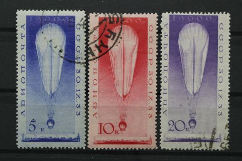 Sowjetunion, MiNr. 453-455, gestempelt
