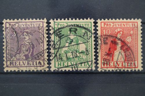 Schweiz, MiNr. 133-135, gestempelt