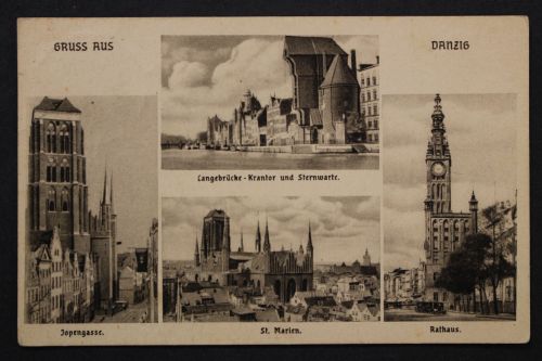 Danzig, Langebrücke-Krantor Sternwarte, Jopengasse, St. Marien, Rathaus