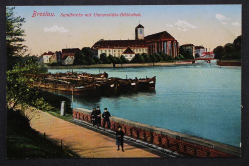 Breslau, Sandkirche mit Universitäts-Bibliothek