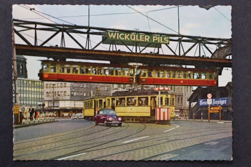 Wuppertal-Barmen, alter Markt, Schwebebahn