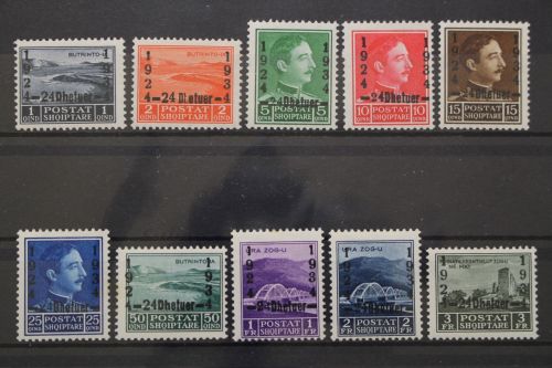 Albanien, MiNr. 242-251, Falz