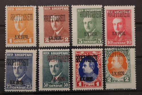 Albanien, MiNr. 202-209, Falz