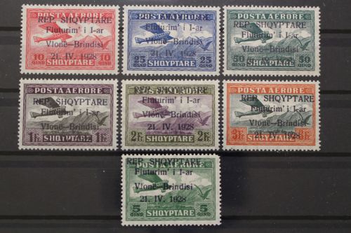 Albanien, MiNr. 162-168, Falz