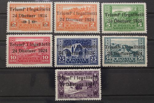 Albanien, MiNr. 104-110, Falz