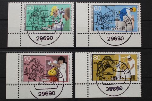 Deutschland (BRD), MiNr. 1274-1277 Ecken links unten, gestempelt