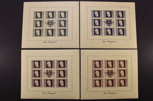 Österreich, MiNr. 772-775 B Kleinbögen, postfrisch