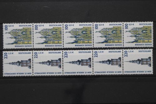 Deutschland (BRD), MiNr. 2156-2157 R Fünferstreifen mit ZN, postfrisch
