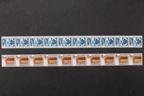 Deutschland (BRD), MiNr. 1347-1348 R II Zehnerstreifen, postfrisch
