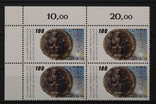 Deutschland (BRD), MiNr. 1452 Viererblock Ecke links oben, postfrisch