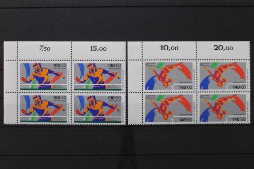 Deutschland, MiNr. 1408-1409 Viererblöcke Ecke links oben, postfrisch