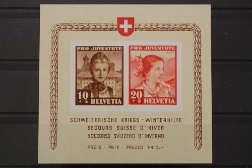 Schweiz, MiNr. Block 6, postfrisch