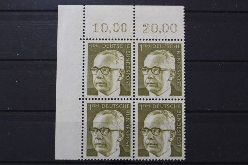 Deutschland (BRD), MiNr. 644 Viererblock Ecke links oben, postfrisch