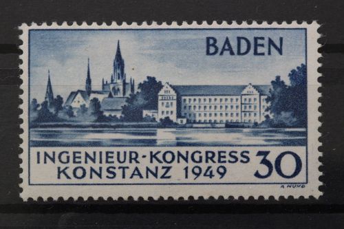 FZ Baden, MiNr. 46 II, postfrisch, BPP Fotoattest