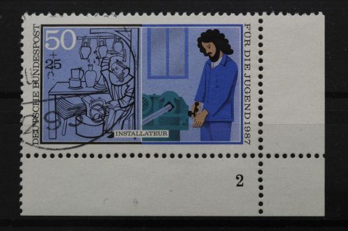 Deutschland (BRD), MiNr. 1315 Ecke rechts unten, FN 2, gestempelt