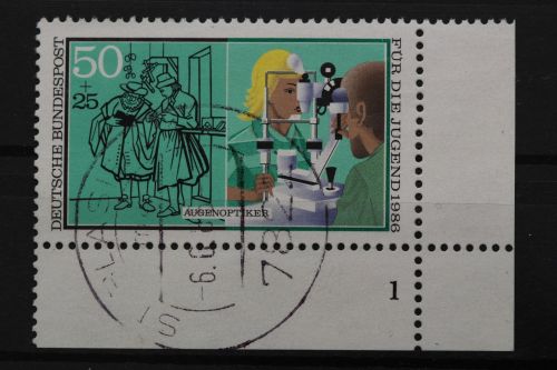 Deutschland (BRD), MiNr. 1274 Ecke rechts unten, FN 1, gestempelt