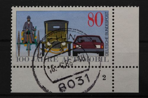 Deutschland (BRD), MiNr. 1268 Ecke rechts unten, FN 2, gestempelt