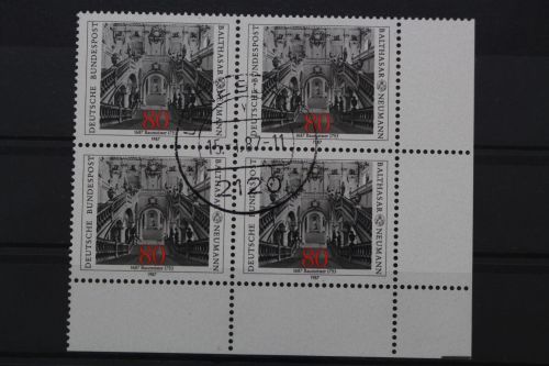 Deutschland (BRD), MiNr. 1307 Viererblock Ecke re. unten, Bedarfskarte
