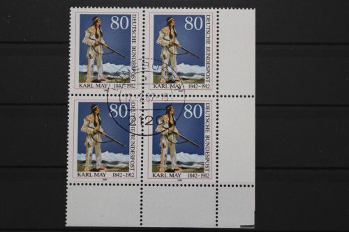 Deutschland, MiNr. 1314 Viererblock Ecke rechts unten, gestempelt