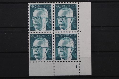 Deutschland, MiNr. 729 Viererblock Ecke rechts unten, FN 1, postfrisch