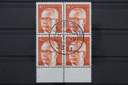 Deutschland (BRD), MiNr. 639 Viererblock Unterrand, gestempelt