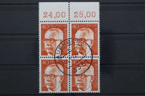 Deutschland (BRD), MiNr. 639 Viererblock Oberrand, gestempelt