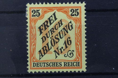Deutsches Reich Dienst, MiNr. 14, Falz