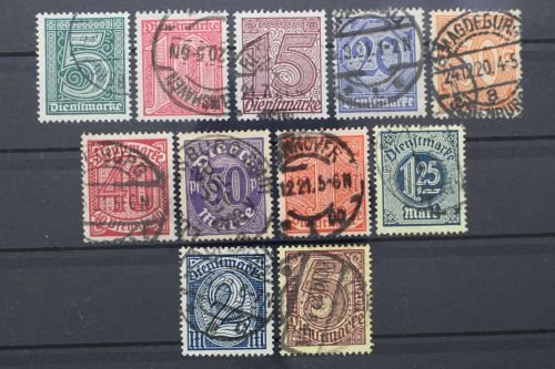 DR Dienstmarken, MiNr. 23-33, gestempelt