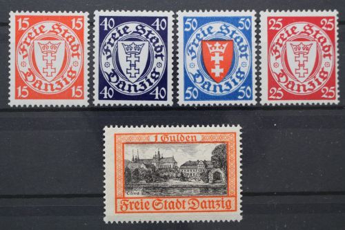 Danzig, MiNr. 293-297, postfrisch