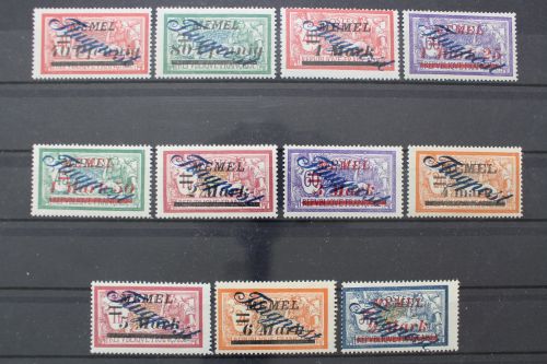 Memel, MiNr. 72-83 ohne 79, postfrisch