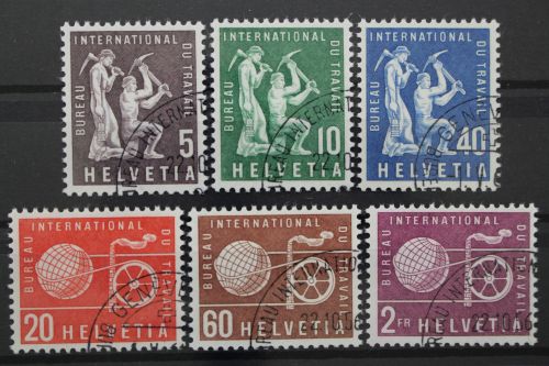 Schweiz BIT/ILO, MiNr. 94-99, gestempelt