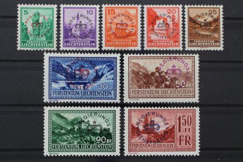 Liechtenstein Dienstmarken, MiNr. 11-19, meist postfrisch