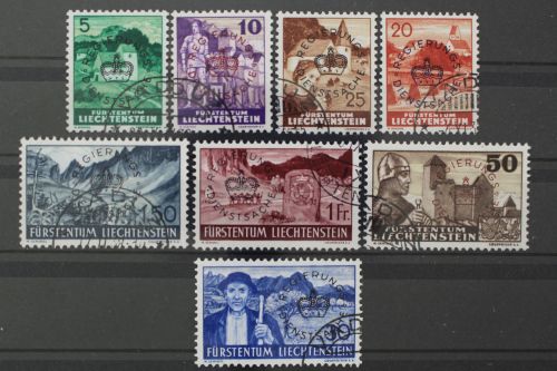 Liechtenstein Dienstmarken, MiNr. 20-27, gestempelt