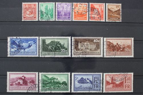 Liechtenstein, MiNr. 126-139, gestempelt
