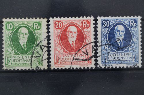 Liechtenstein, MiNr. 72-74, gestempelt