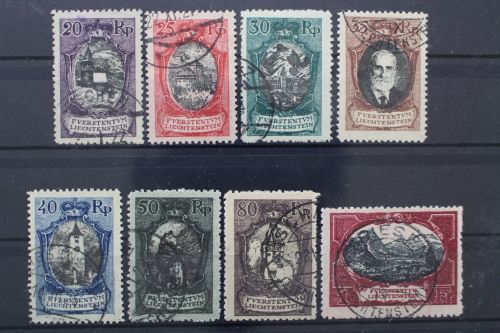 Liechtenstein, MiNr. 53-60, gestempelt