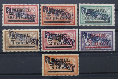 Memel, MiNr. 40-46, Falz