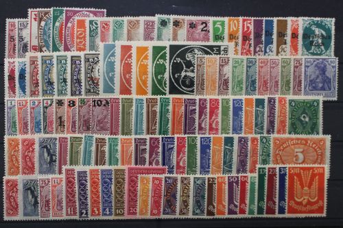 Deutsches Reich Republik, MiNr. 105-337, Jahre 1919-1923, postfrisch