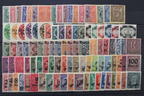 Deutsches Reich Dienstmarken, MiNr. 16-113, Jahrgang 1920-1924, postfrisch
