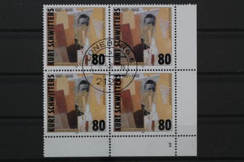 Deutschland (BRD), MiNr. 1326 Viererblock Ecke rechts unten, FN 2, EST