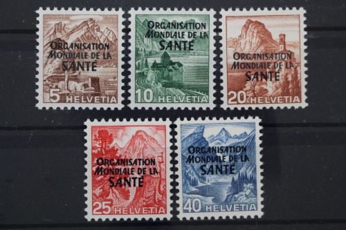 Schweiz OMS/WHO, MiNr. 1-5, postfrisch